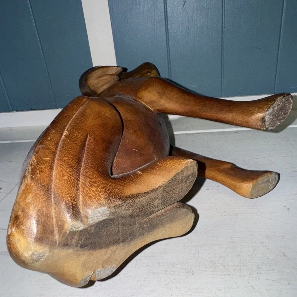 Large DACHSHUND MALE DOG FIGURINE VINTAGE LEFTON HAND DECORATED ORIGINAL STICKER